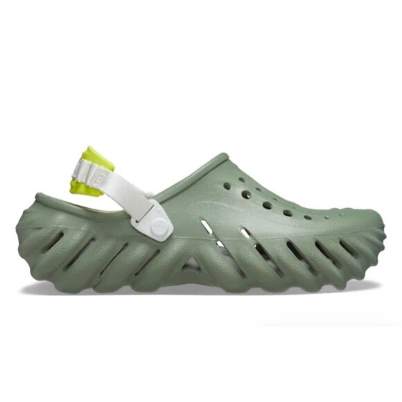 Crocs Echo Clogs Sandals Shoes Sport Mode Moss Green Men's Size 12 207937-308 - Picture 1 of 8